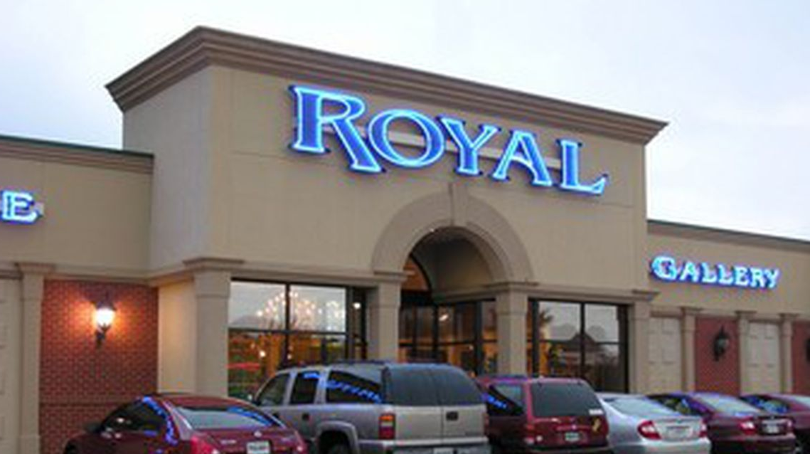 Royal Furniture store location front in Cordova area of Memphis, TN on Germantown Parkway.