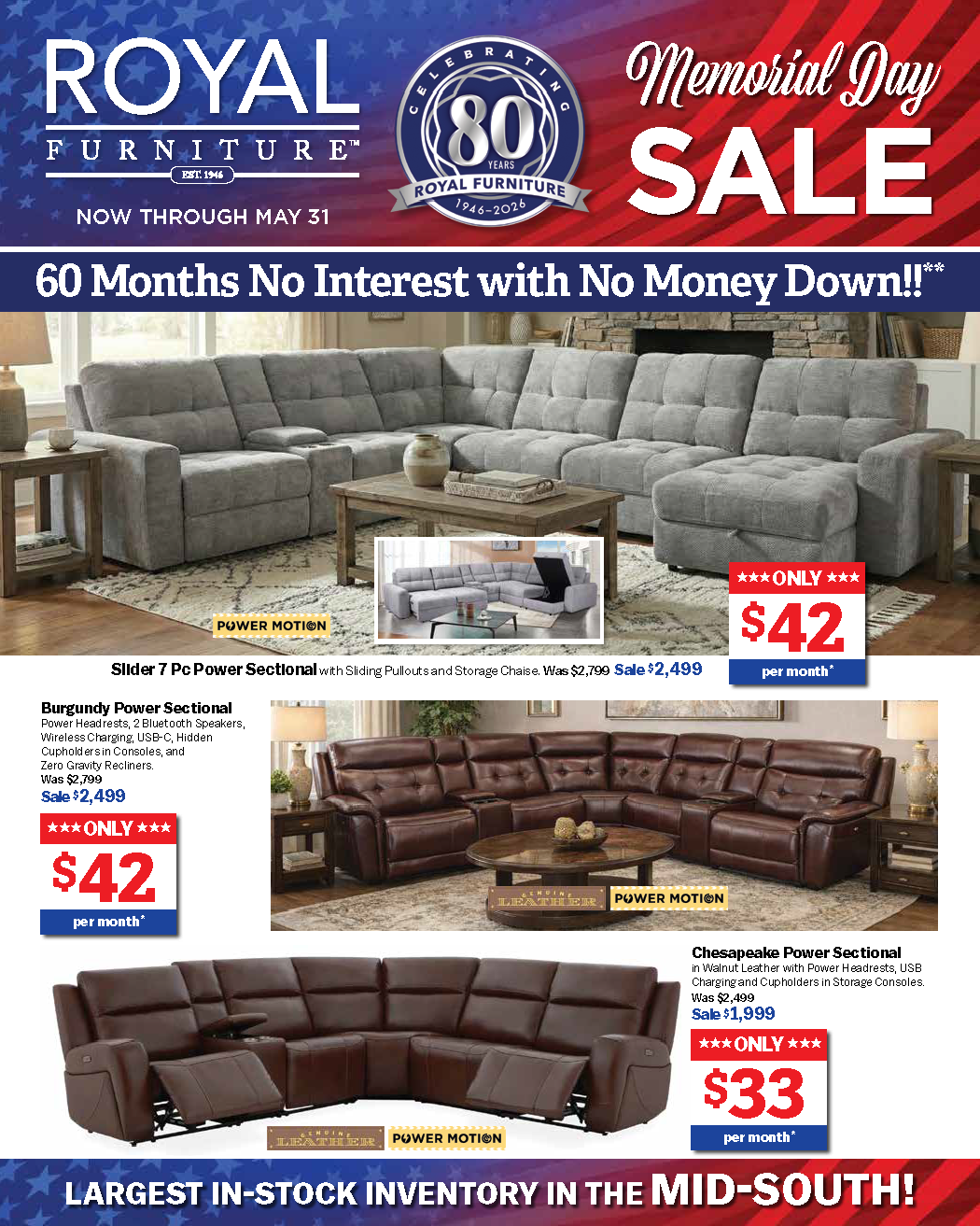 Memorial Day Sale 2026 at Royal Furniture page 1 of 8