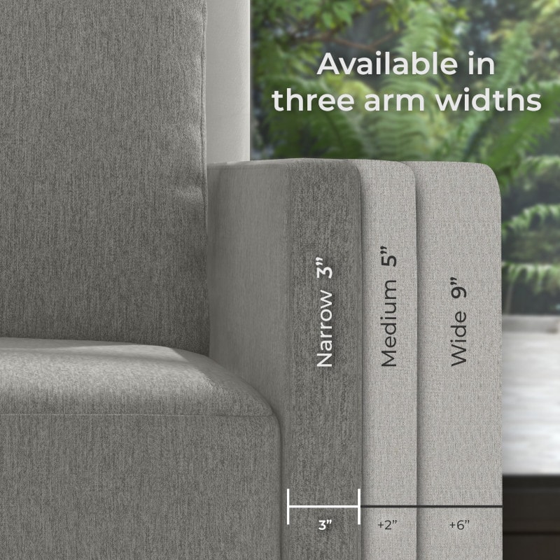 Available in three arm widths