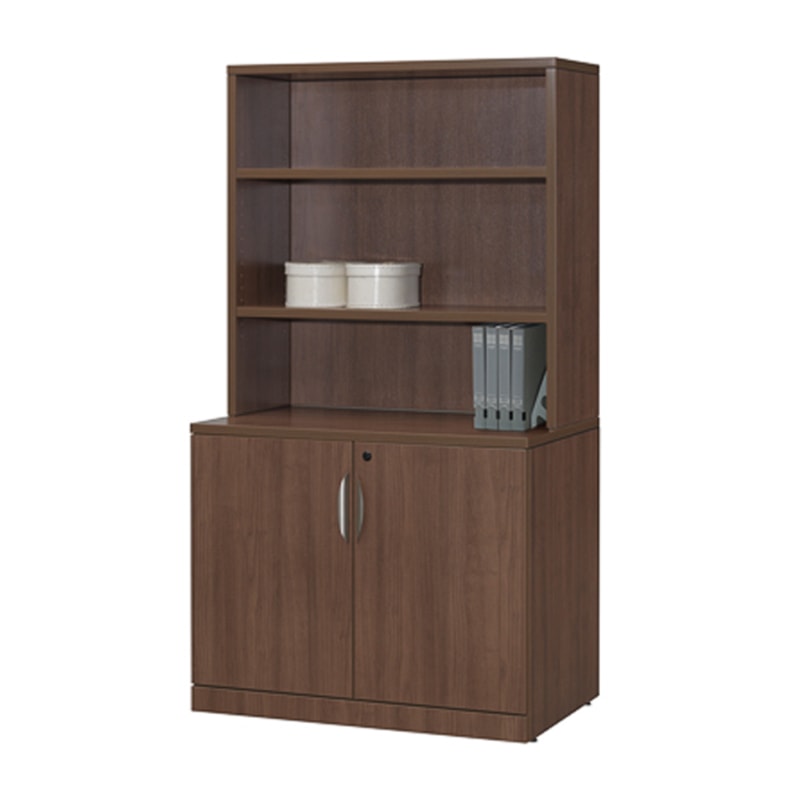 Storage Cabinet with Open Hutch