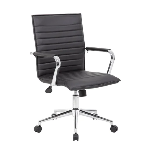 mid-back executive chair • black vinyl • 23"w x 26"d x 35.5-38.5"h