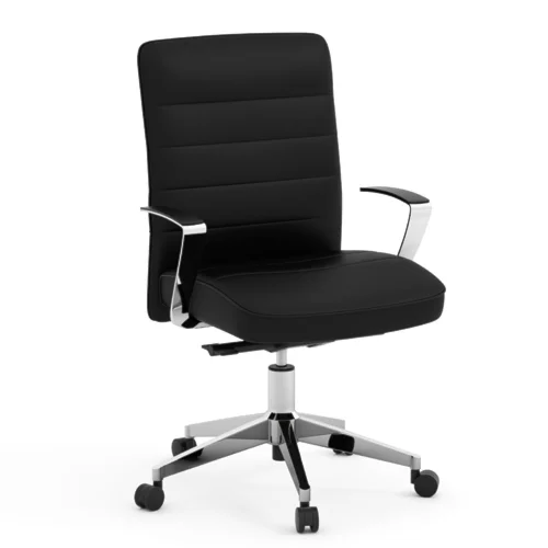 mid-back executive chair • bonded black leather • 29.13"w x 27.17"d x 42.32"h