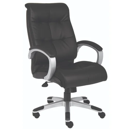 high-back executive chair • black leatherplus material • 31"w x 27"d x 38.5-41.5"h