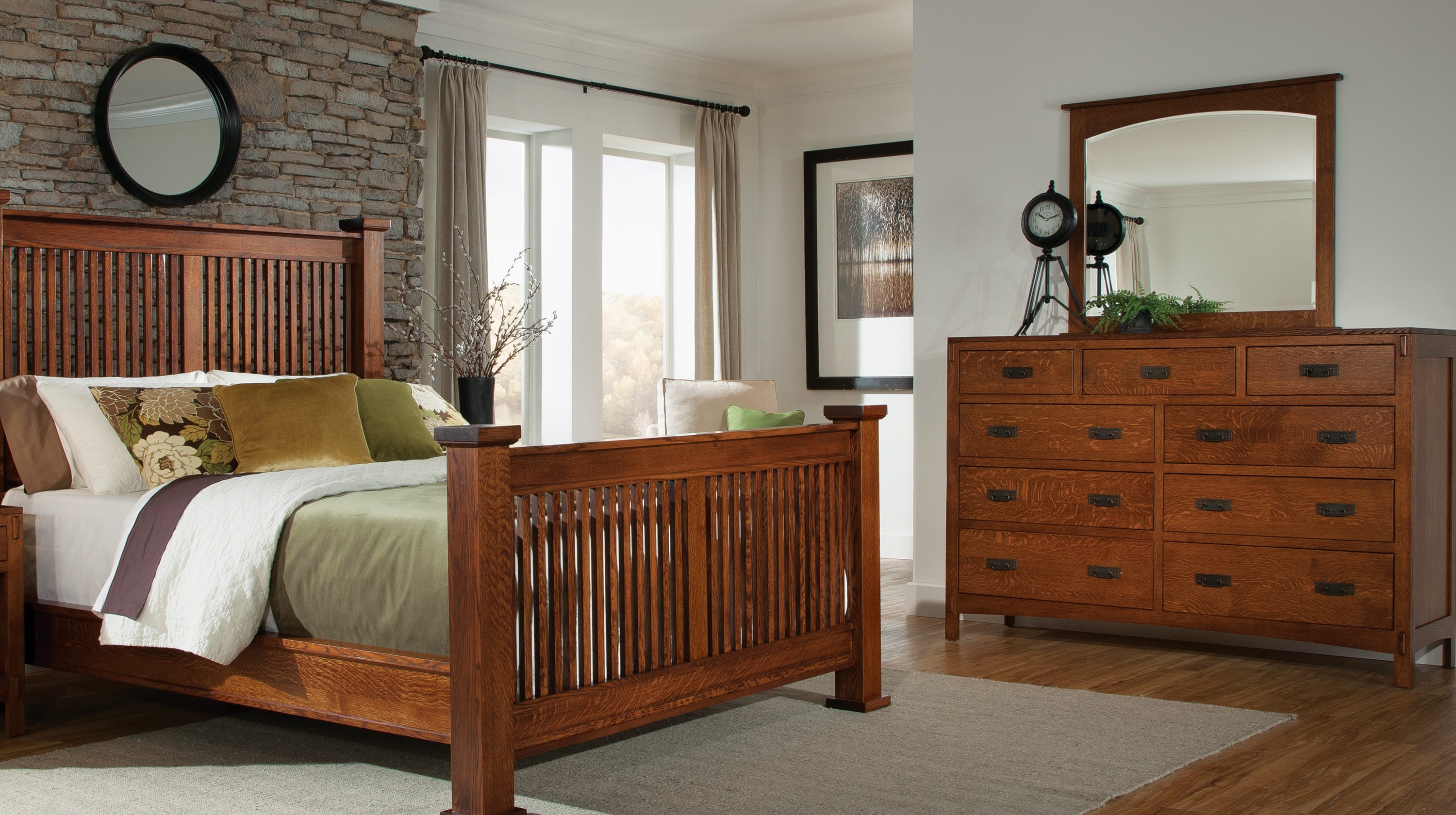 American Craftsman Spindle Bed