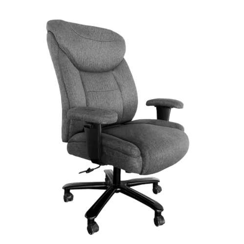 big & tall chair • grey fabric (shown) or black vinyl • 400 lb. weight capacity • 33.86"w x 30.31"d x 44.29-47.8"h