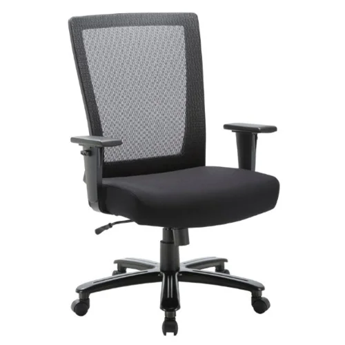 big & tall mesh chair • black mesh/fabric seat • 400 lb. weight capacity • 28.75"w x 27.25"d x 41.25-44"h