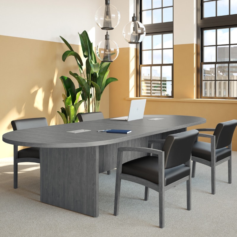 Racetrack Conference Table in Newport Gray