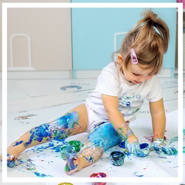 Messy toddler