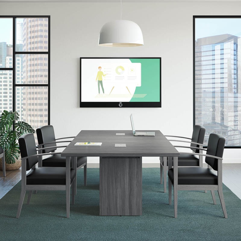Cube Conference Table in Newport Gray