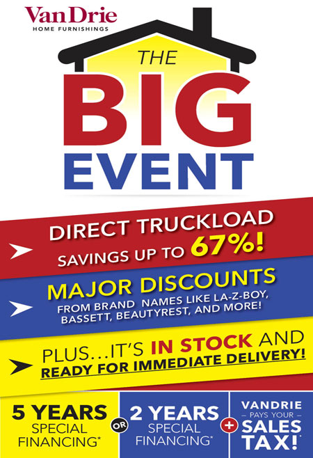 VanDrie Home Furnishings Cadillac Traverse City Big Rapids Houghton Lake and Northern Michigan