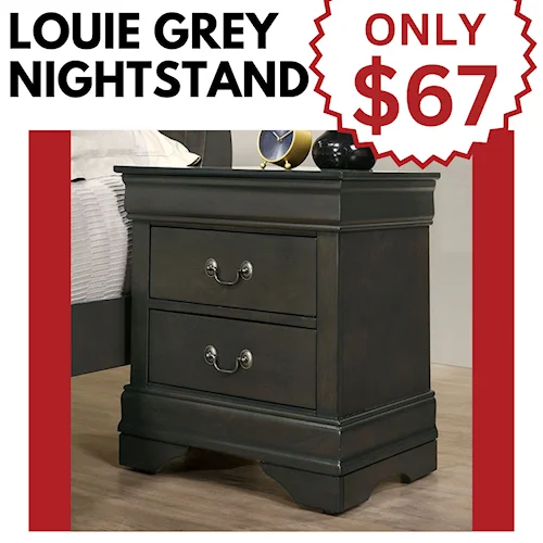 LOUIE GREY NIGHTSTAND