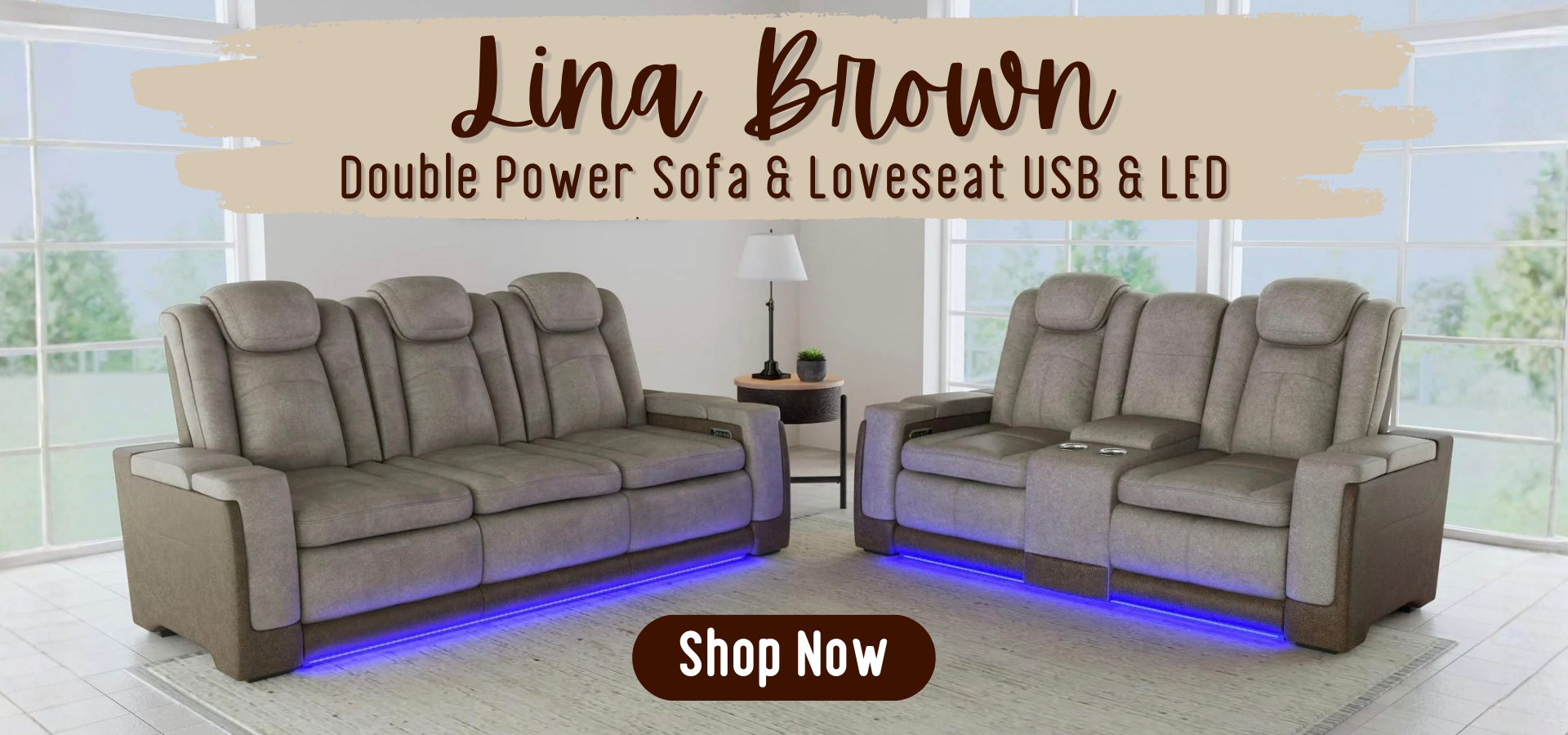 Recliner Armchair Brown Leather Recliner Sofa Set GENUINE Top-Grain Leather  Power Recliner 3PC Sofa Living, image size:1920x900