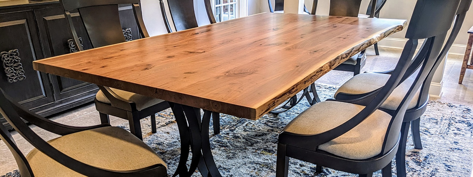 Polished Wood Top Table