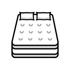Queen mattress silhouette