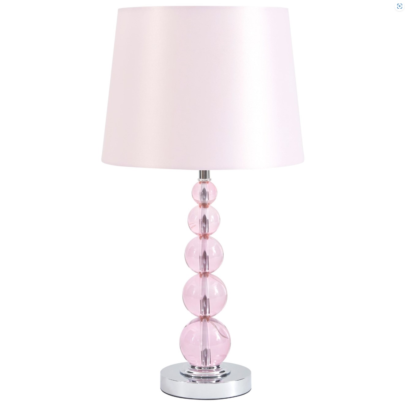 Pink table lamp with bubble design
