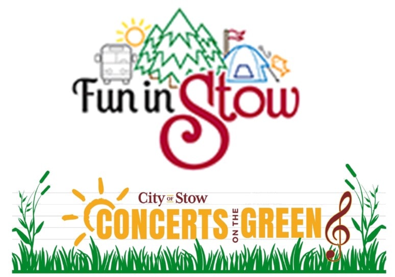 city of stow concerts on the green logo