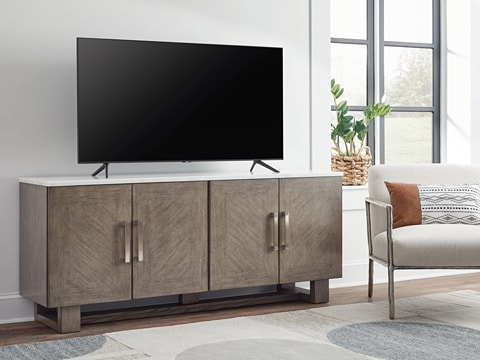 Modern wood entertainment center