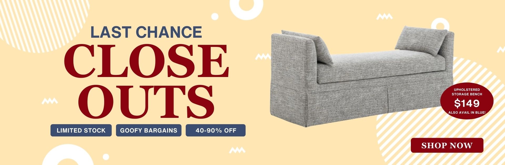 Last chance closeout bargains at Wayside Furniture & Mattress!