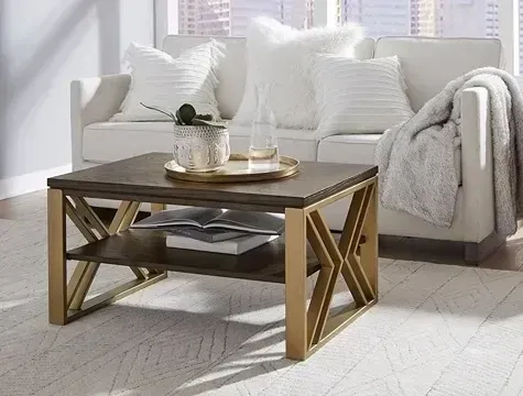 Sofa table with added decor
