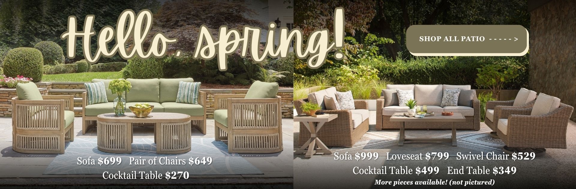 Unbeatable prices and in-stock selection on patio and outdoor furniture at Wayside Furniture & Mattress!