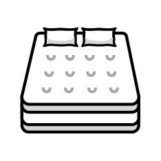 Queen mattress silhouette