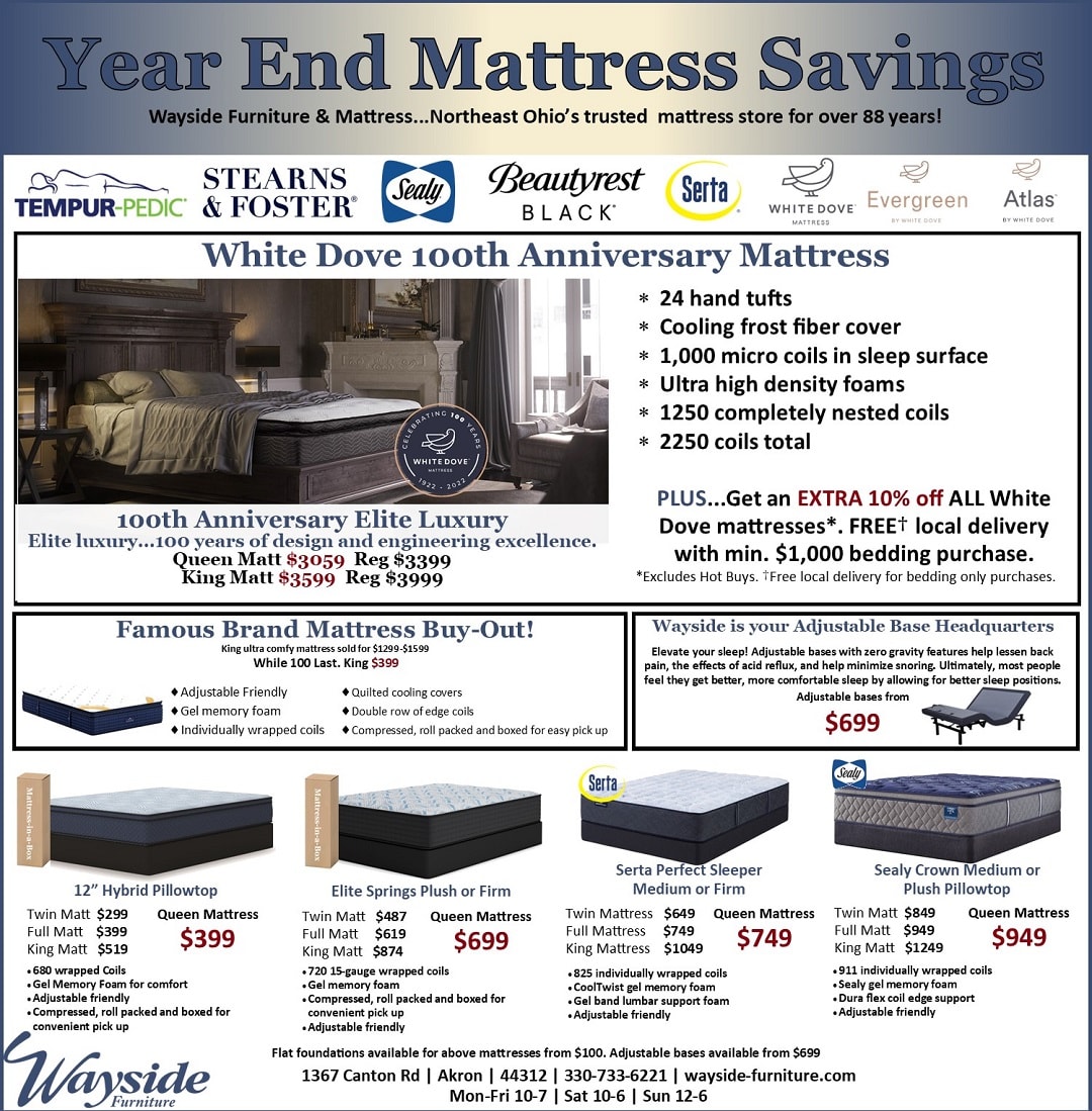 Year End Mattress Savings