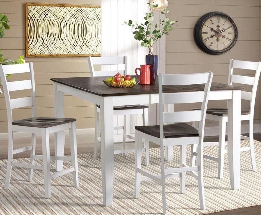 Unique wooden dining table and chair set