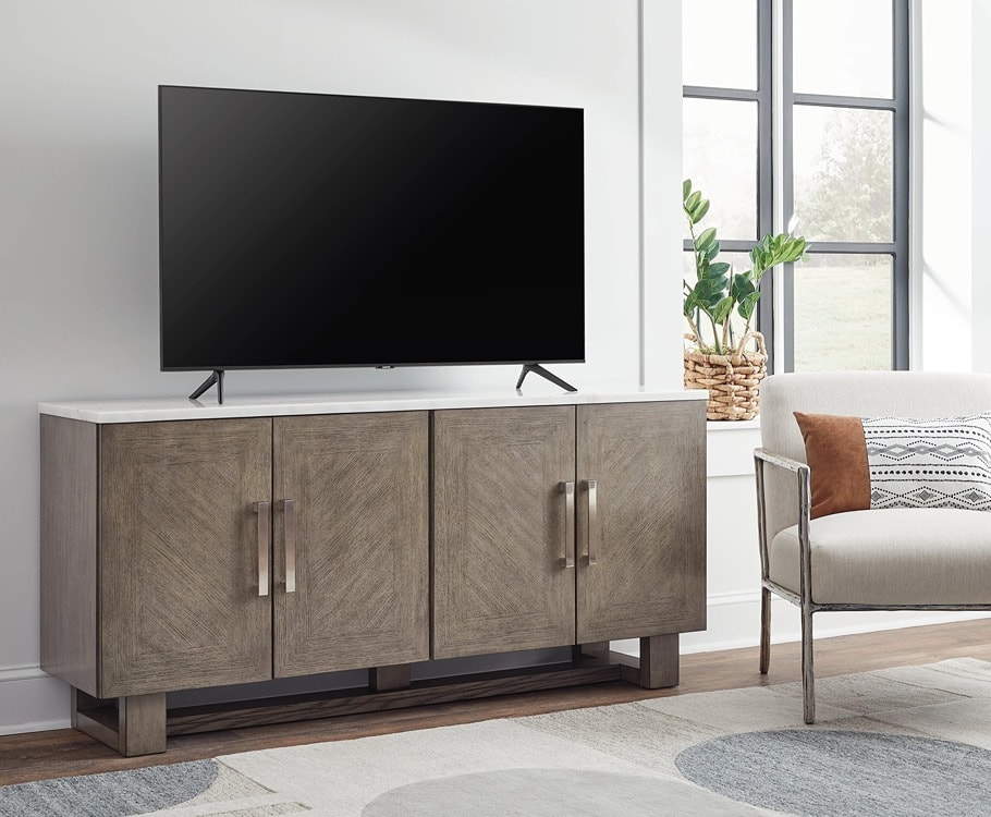 Modern wood entertainment center