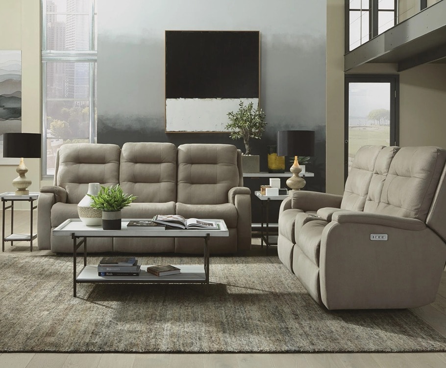 Reclining sofa in modern living room