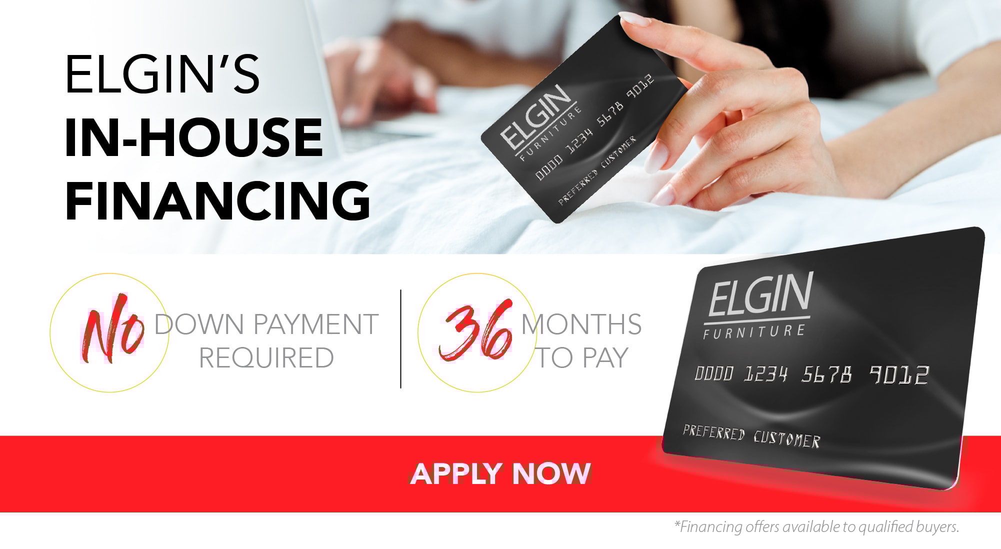 In-house financing. No downpayment required. 36 months to pay.