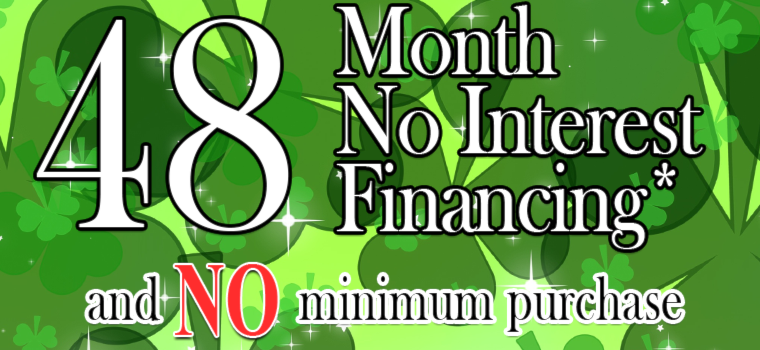 48 Month No Interest Financing