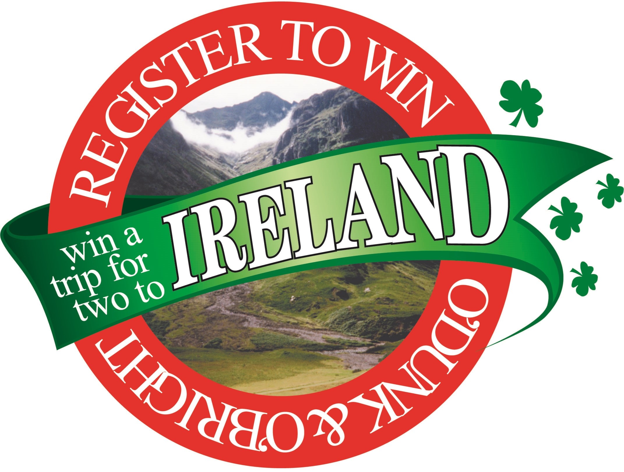 Register to Win! Win a trip to Ireland