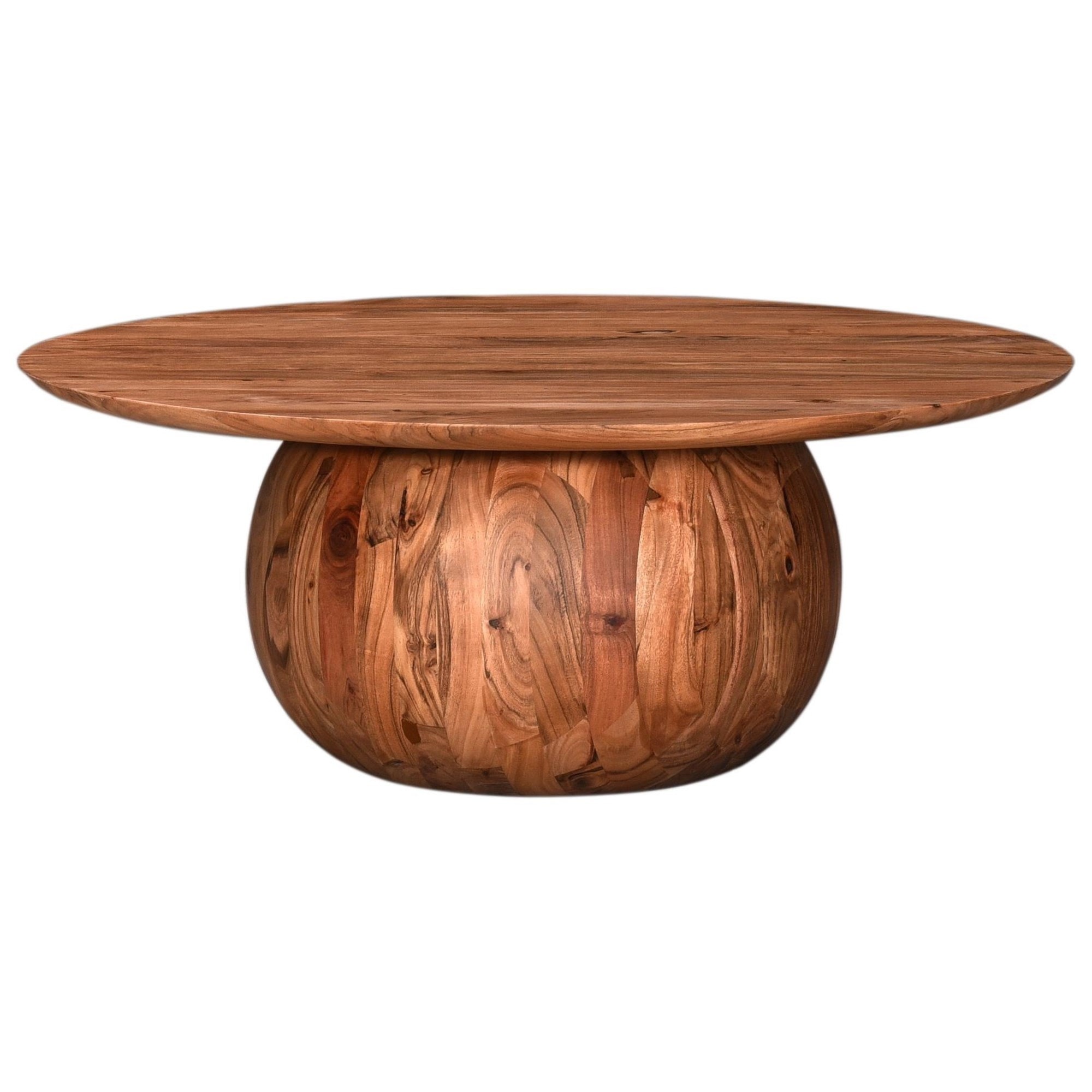 Wood Table with Circular Base