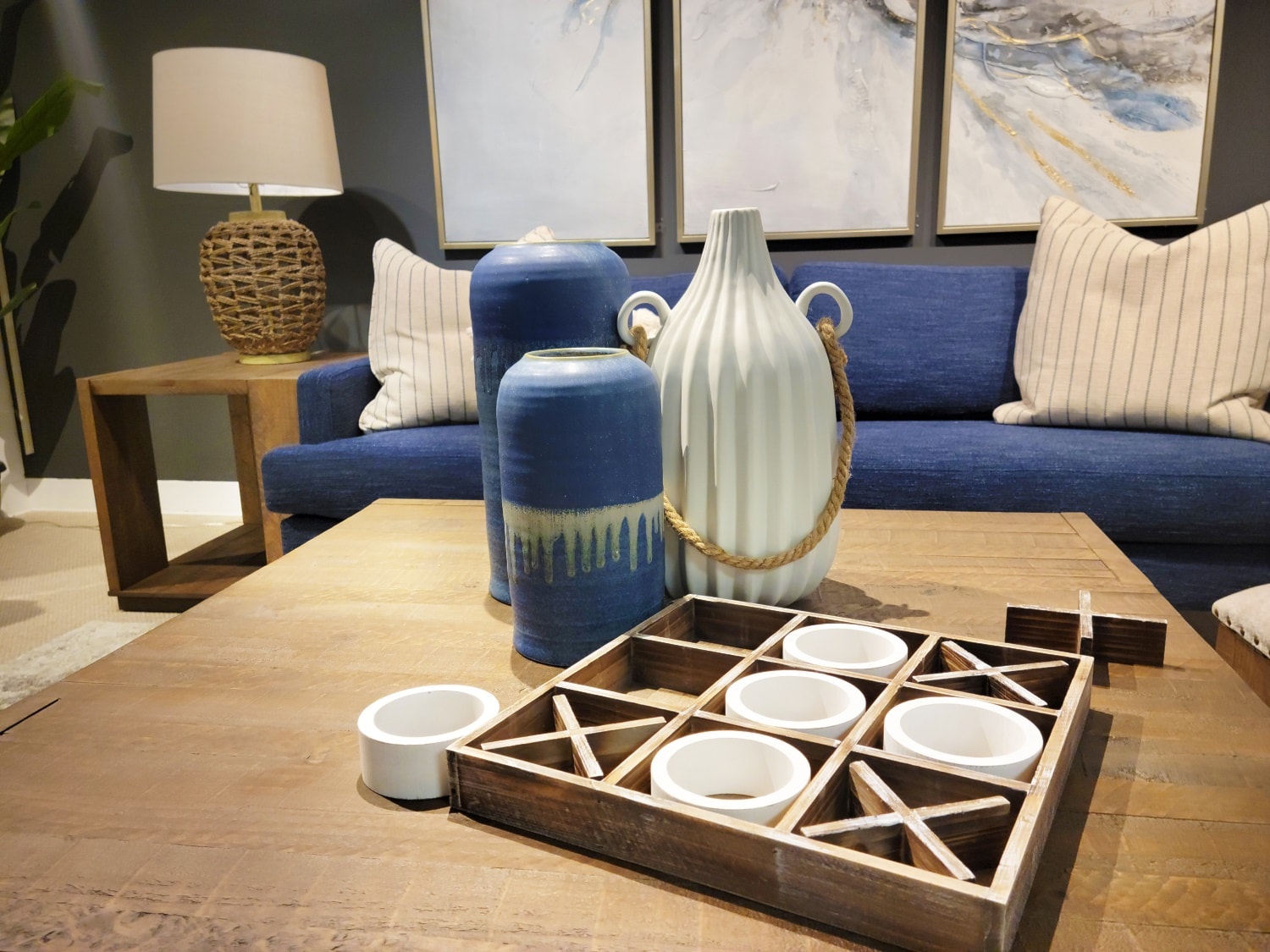 Coffee Tables with Games & Vases