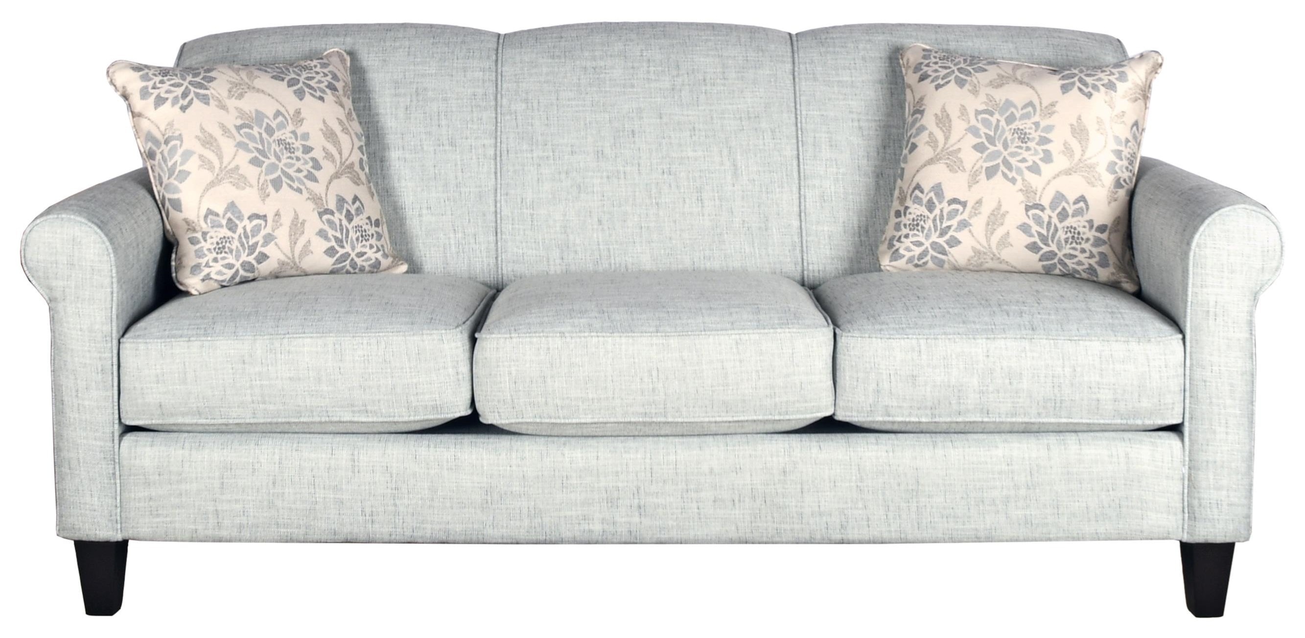 Grey Rolled Arm Sofa