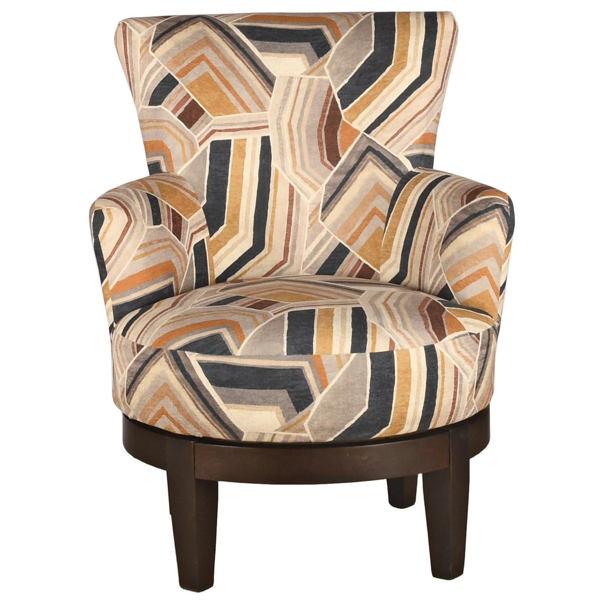 Geometric Patterned Swivel Chair