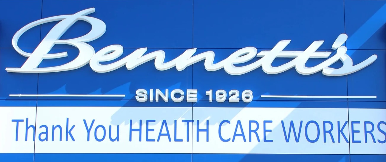 bennett's - thank you health care workers