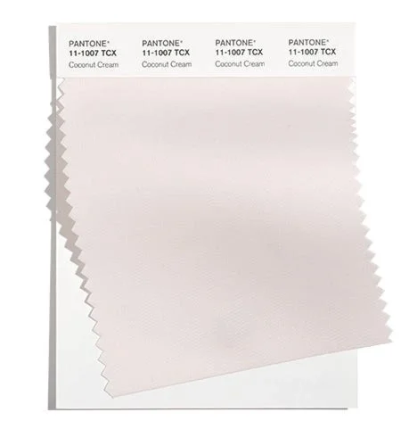 Cocontut Cream 11-1007: A thick and rich velvety white. One of Pantone's core classics.