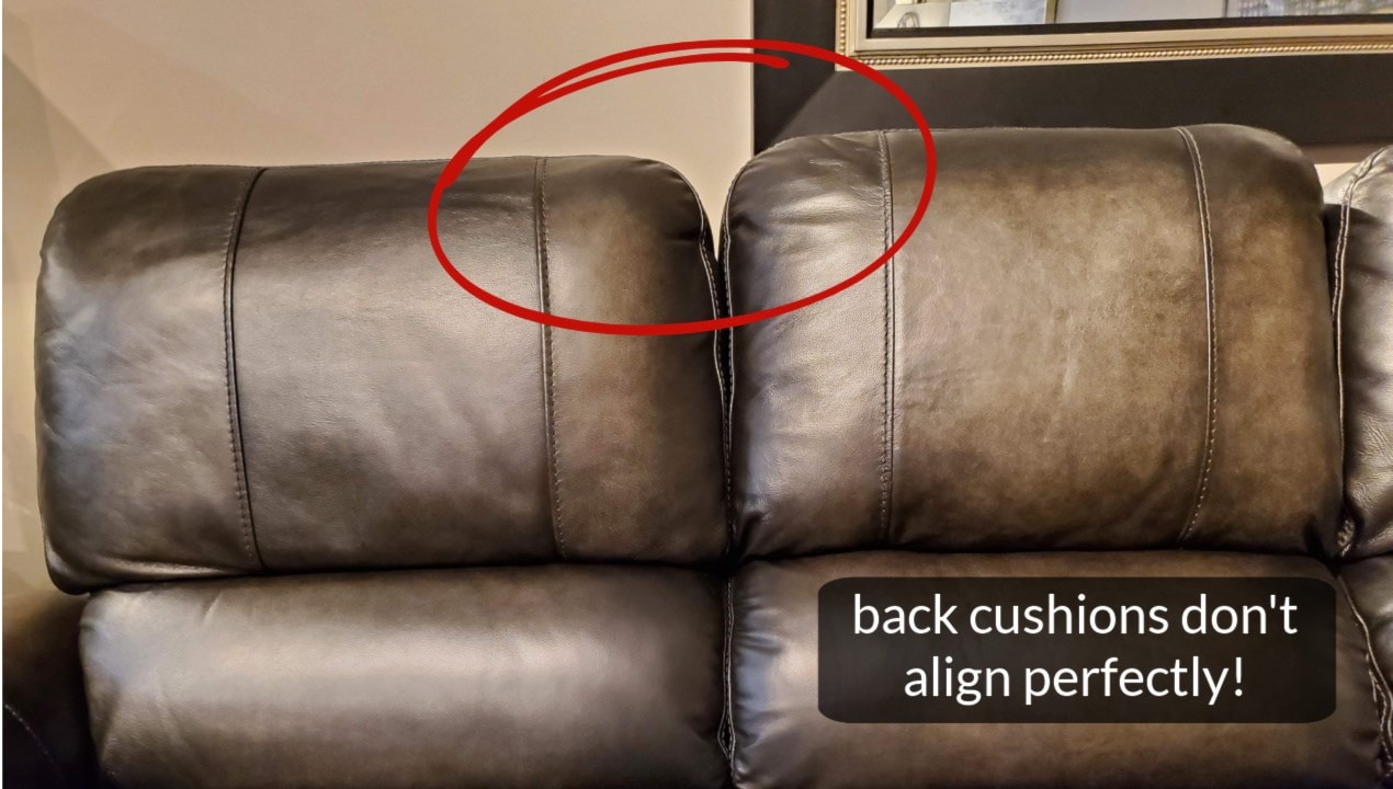 misaligned back cushions