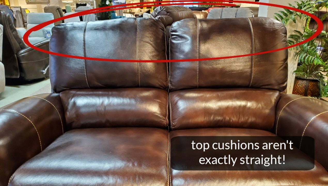misaligned top cushions