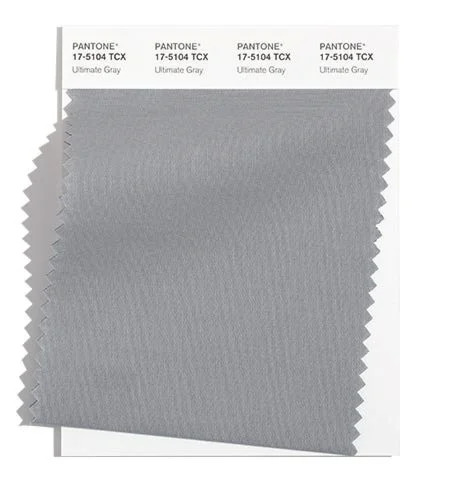 Ultimate Gray 17-5104: Quietly assuring and reliable while encouraging composure. One of Pantone's core classics, and their other 2021 Color of the Year, along with Illuminating (above)