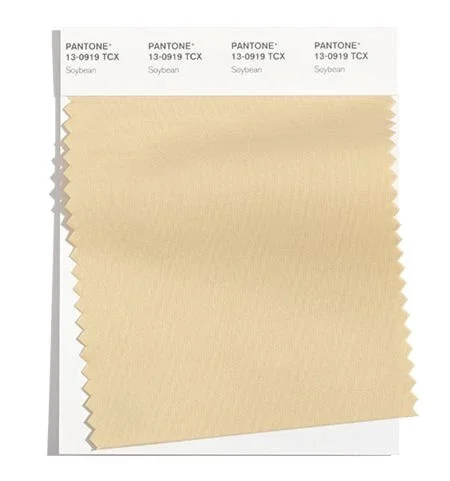 Soybean 13-0919: A mild and companionable blonde beige. One of Pantone's core classics.