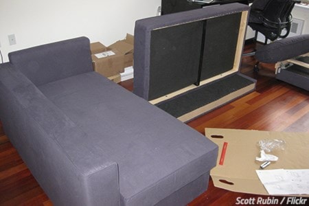 disassembled sofa