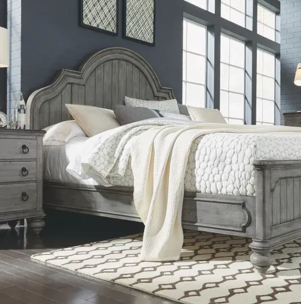 bedroom with modern bed set