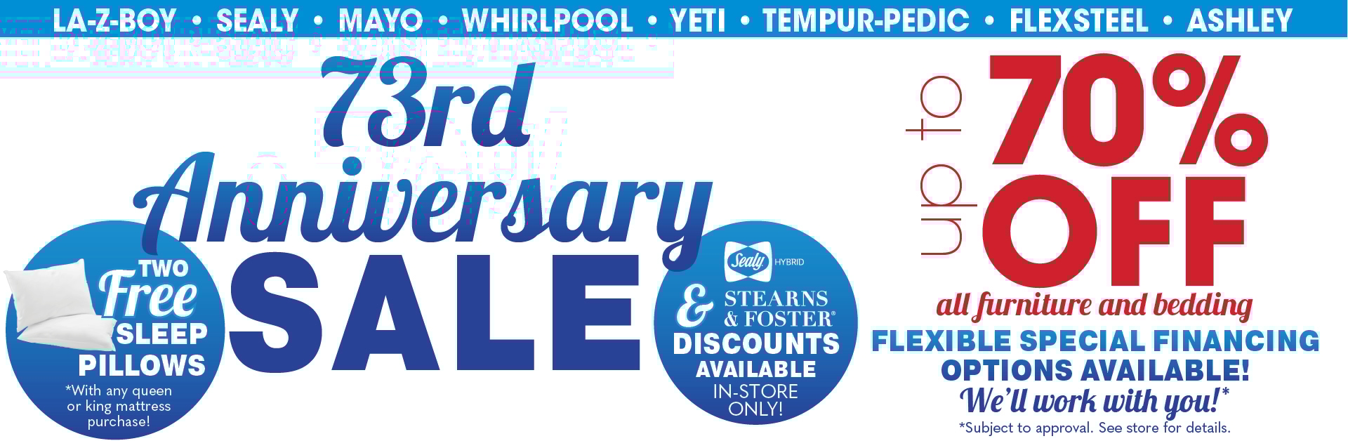 73rd Anniversary Sale