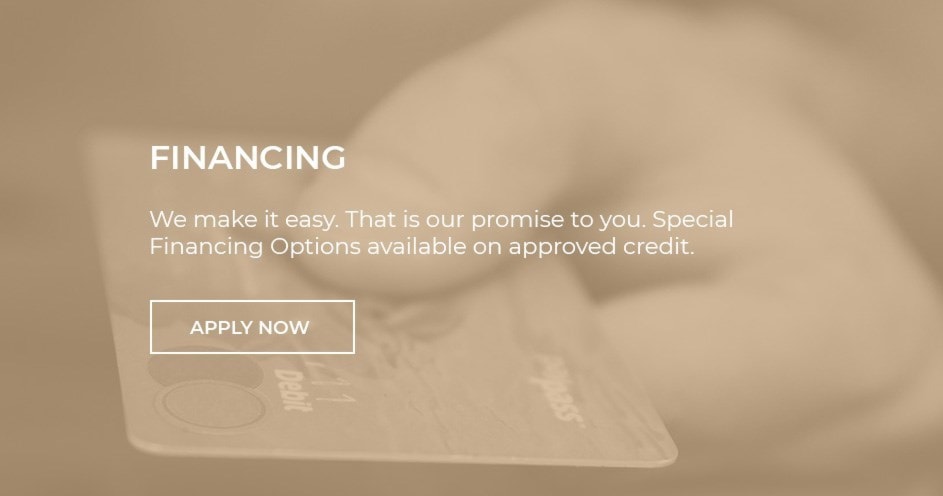 Financing options. Apply now