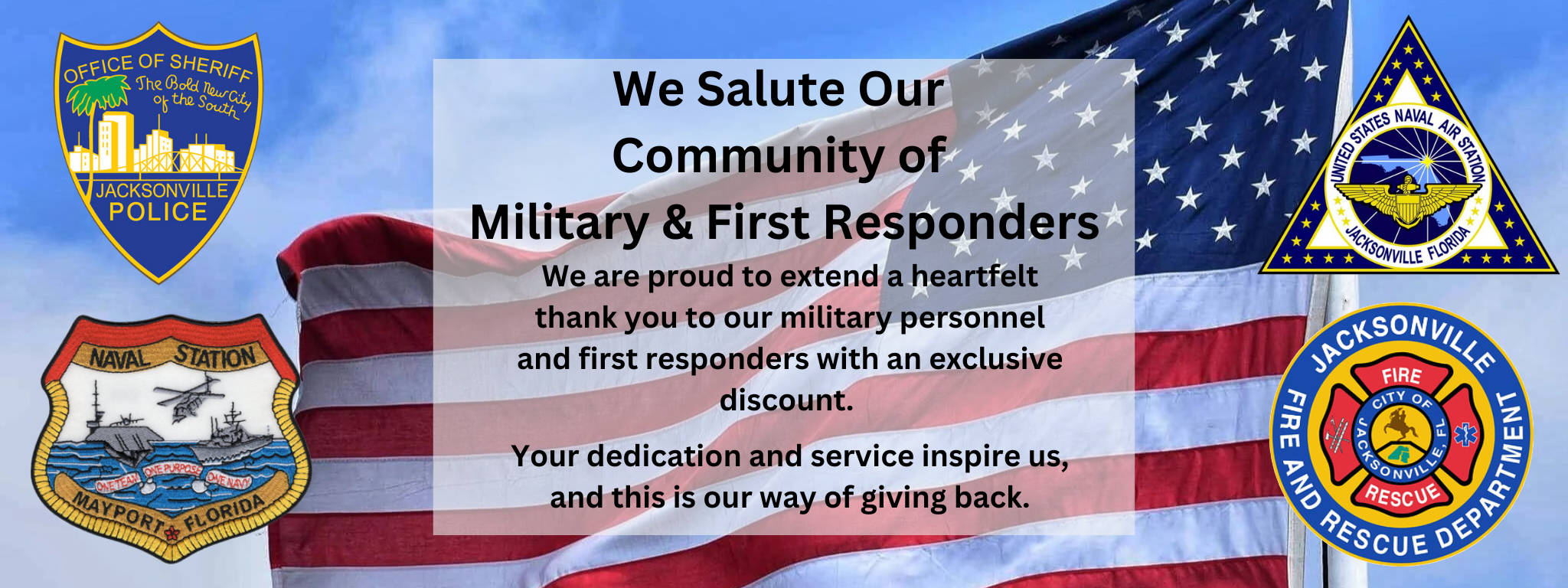 Military and First Responders  banner