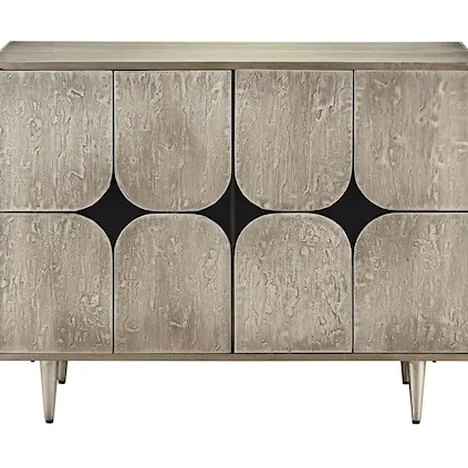 Modern accent cabinet with star shapes in the middle