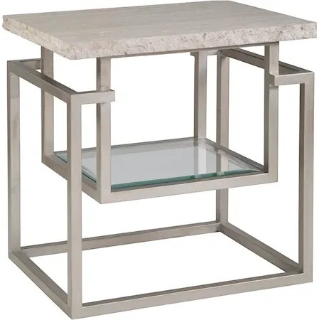 modern geometric accent table