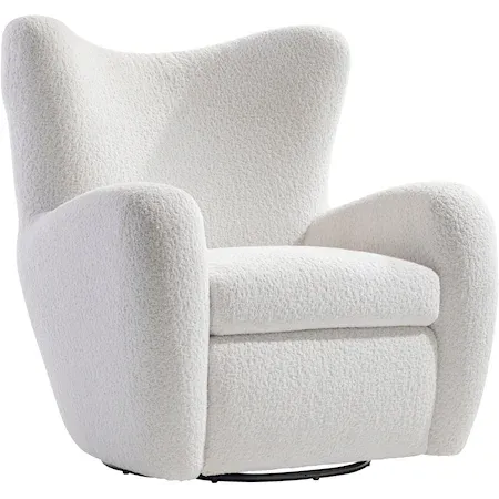 white fuzzy accent chair